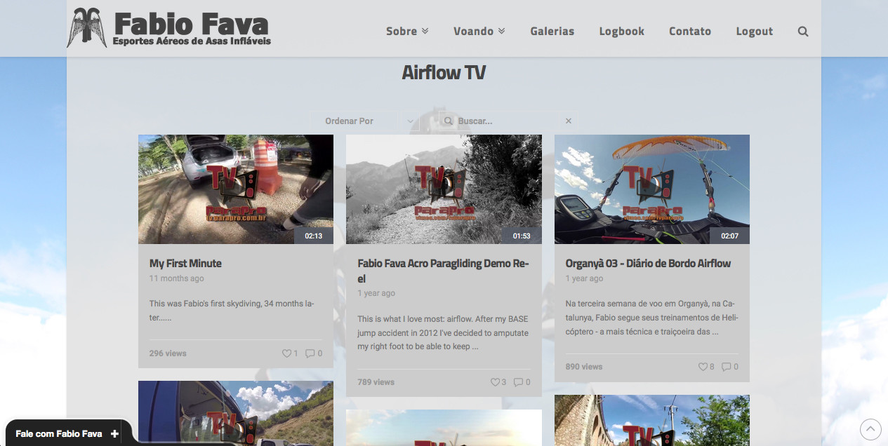 Captura de tela da grade Airflow TV
